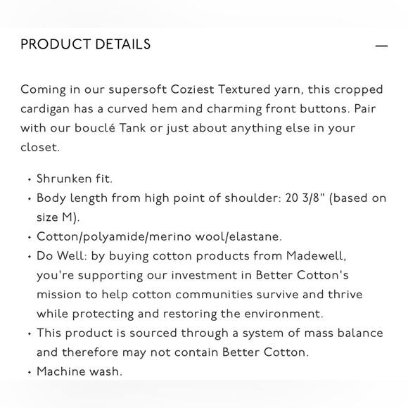 Madewell Haskell Crop Cardigan - Picture 13 of 13